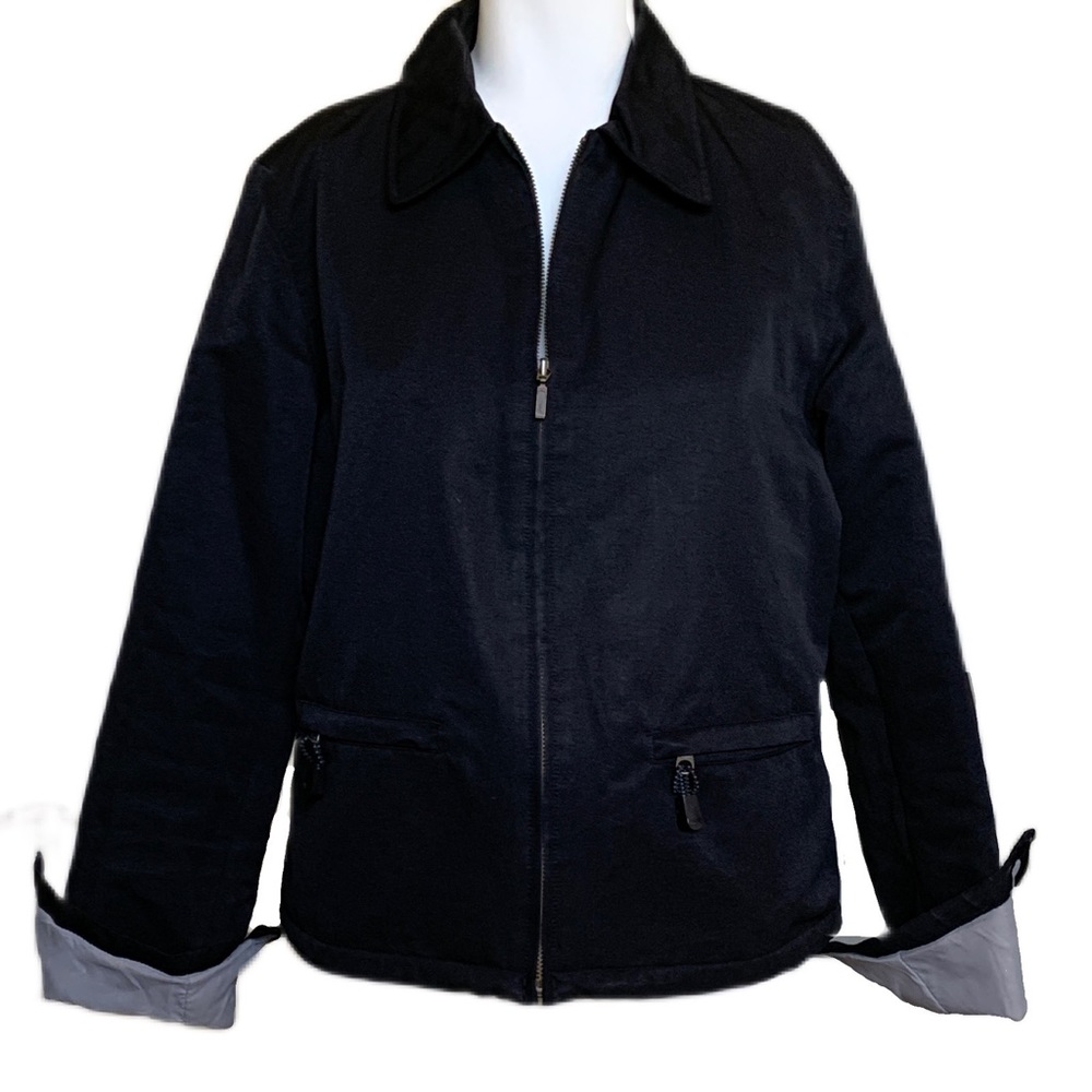 GAP Women’s Full Zip Lightweight Windbreaker Jacket Black Size M